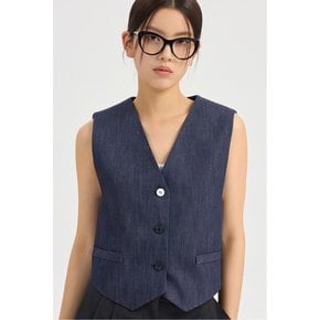 Solid Crop Vest (dark blue) LFVAX26400BUD