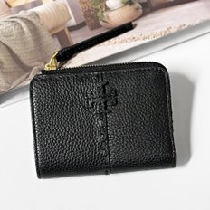 McGraw Bi-Fold Wallet Black 148751-001 토리버치 맥그로우 페블 레더 반지갑
