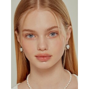 Bold Heart Pearl One-Touch Earring EC1909