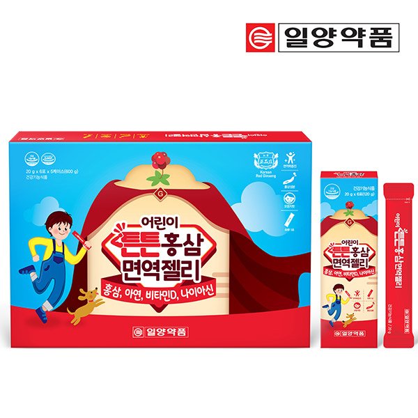 어린이 튼튼 홍삼 면역 젤리 30포 30일분