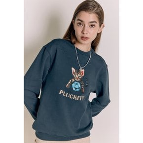 Gem in dream tail print sweatshirt light navy Unisex