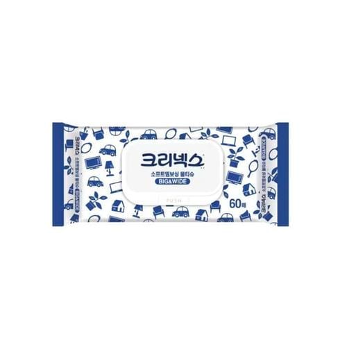 크리넥스 소프트 엠보싱 물티슈 60매 x 1팩(1)