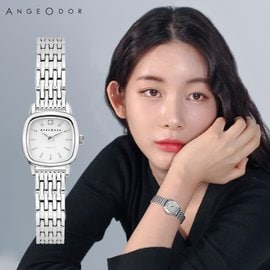 앙쥬 오도르 ANGEODOR 앙쥬오도르 여성용 다이아몬드 메탈 손목시계 AO413 실버