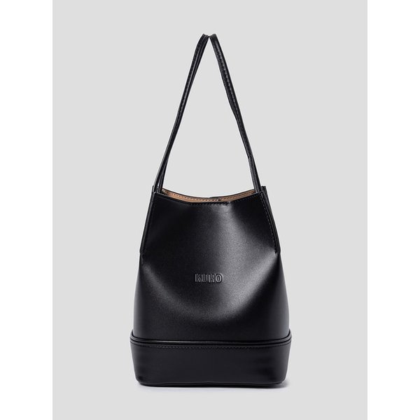 [KUHO] Leather Mini Square Bucket Bag Black (KF36D4MY15) - SSG.COM