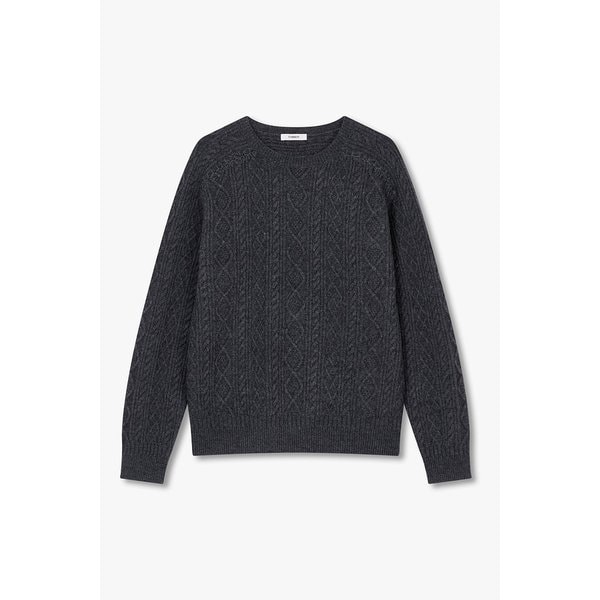 [MEN] 케이블짜임 라운드넥 풀오버 니트 9155452C03085