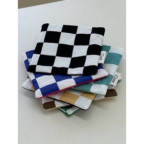 coaster _ Fluffy checkerboard (6color)