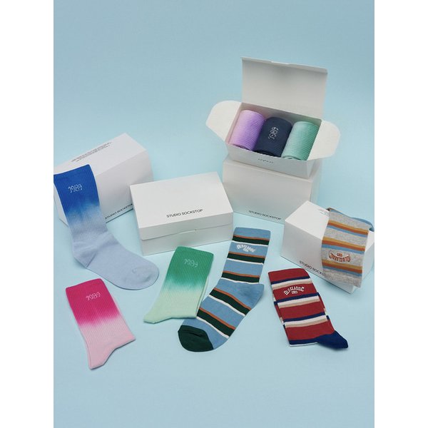 싹스탑 뉴트로 우먼 삭스 3P 세트 기프트 4종