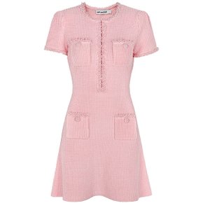 25SS 핑크 텍스쳐 니트 미니 원피스 RS25 087SA P