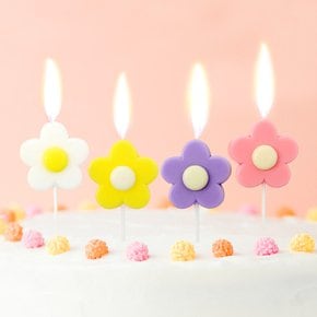 플라워 생일초 4개입 생일파티 케익초