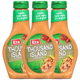  에타 사우전드 아일랜드 드레싱 소스 Eta Thousand Island Dressing 250ml 3개