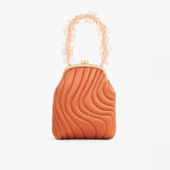 이스퀘어 5483679 CULT GAIA Alita quilted-satin beaded-top-handle bag