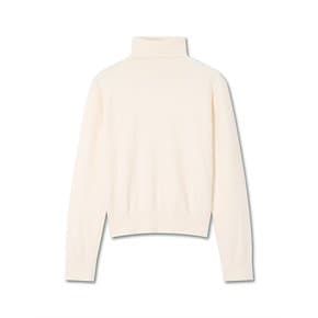 WOOL BLEND TURTLE NECK KNIT IVORY