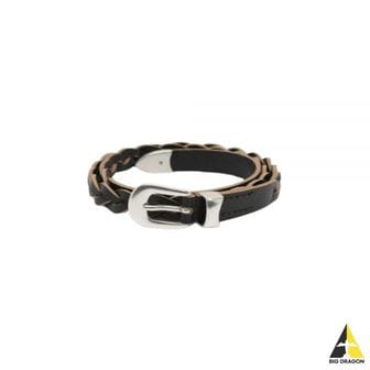 아워 레가시 2 CM BRAIDED BELT Black Leather (A42382BB) (2 브레이디드 벨트)