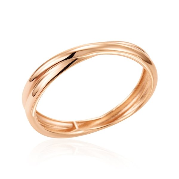 [비앤비골드] 14K 라운드 사선 크로스 올밴드 할로우링 반지 LOR41972