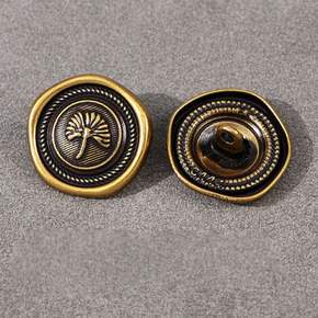 양복 나뭇잎도안 블랙20mm 엔틱 금단추 고급 옷수선