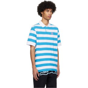 아이스크림 블루 & 화이트 스트라이프 폴로 셔츠 IC24137 BLUE/WHITE STRIPE