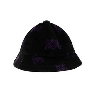 이스퀘어 4812933 Needles Velvet Bermuda Butterfly Print Hat - Black/Purple