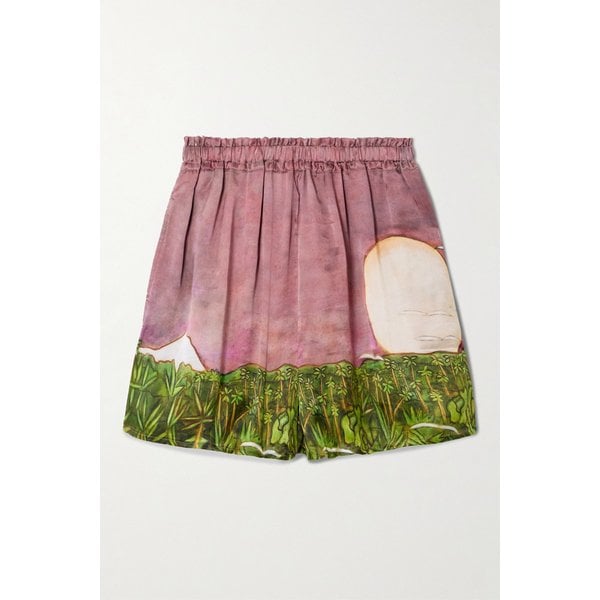 돈데 에스테반 라 시에라 프린트 실크 새틴 쇼츠 46376663162977404