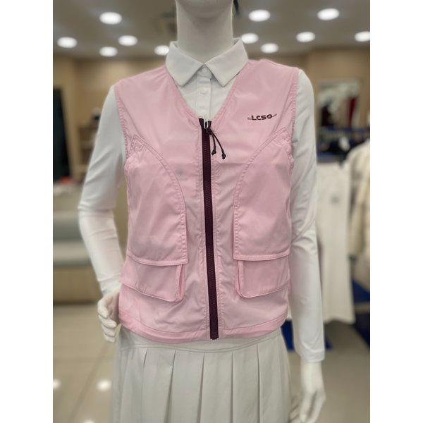 [여주점] 여성 아웃포켓 포인트 풀집업 베스트 GQ122LWV22 PINK
