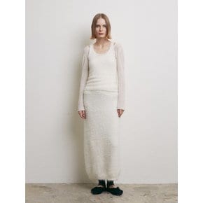 HAIRY KNIT SKIRT [IVORY]