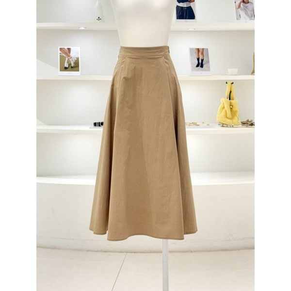 [여주점] 여성 언발란스 주름 플레어 스커트 (L262PSD045)