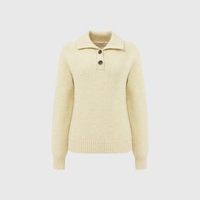 신디 라쿤 카라 니트_베이지 / CINDY RACCOON COLLAR KNIT_BEIGE