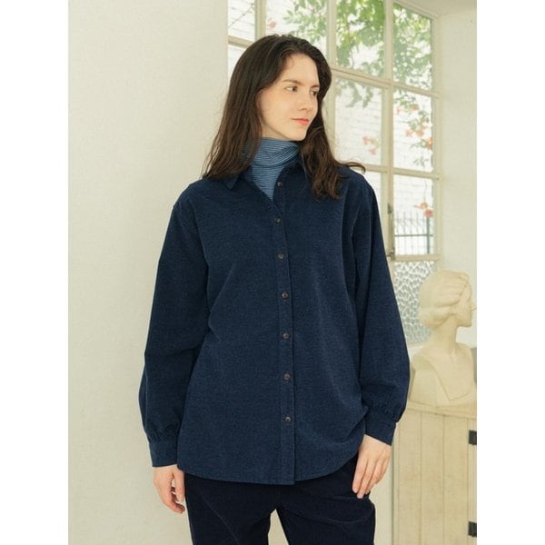 투톤 코듀로이 루즈 셔츠 네이비 250910NV