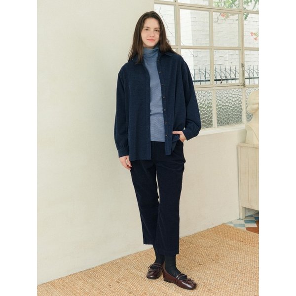 투톤 코듀로이 루즈 셔츠 네이비 250910NV