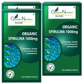 스피루리나 분말 스피룰리나 가루 해조류 1000mg 100정 호주 굿라이프 뉴트리션 3개