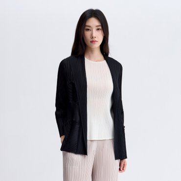 플리츠미 지그재그 폴딩 원버튼 자켓_PPJKF125010