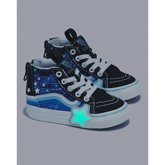 반스 키즈 토들러 SK8 Hi 스케이트 하이 집업 스타 스니커즈 운동화 캐주얼 VN000BVNY61