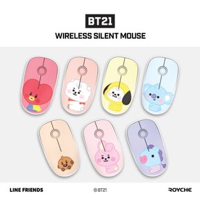 내 손안의 BT21 무선마우스 베이비 무소음 귀여운 캐릭터 우주스타  치미 타타 슈키 쿠키 코야 알제이 망 소리안나는 예쁜 굿즈