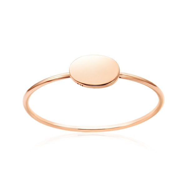 [비앤비골드] 14K 미니 타원 각인 커스텀 텐션링 반지 NPR41945