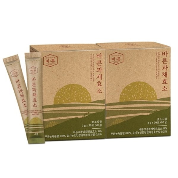 바른 과채 효소 과일 야채 효소식품 3g x 30포, 2박스