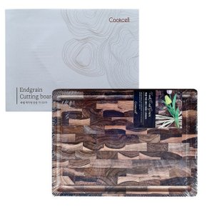 블랙큐브 엔드그레인 티크 나무도마 350x250x25mm