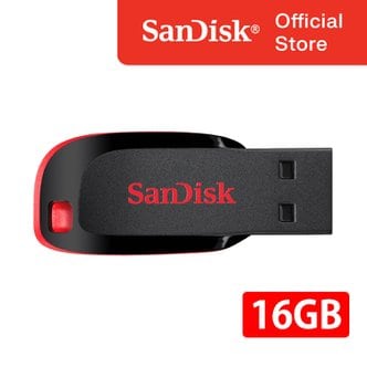 샌디스크 USB 메모리 CZ50 크루저블레이드 16GB 16기가 USB 2.0 샌디스크 공식판매처 무료배송