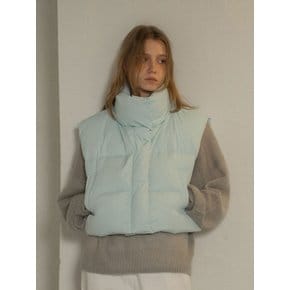 Duck-Down Short Padding Vest _ SKY BLUE