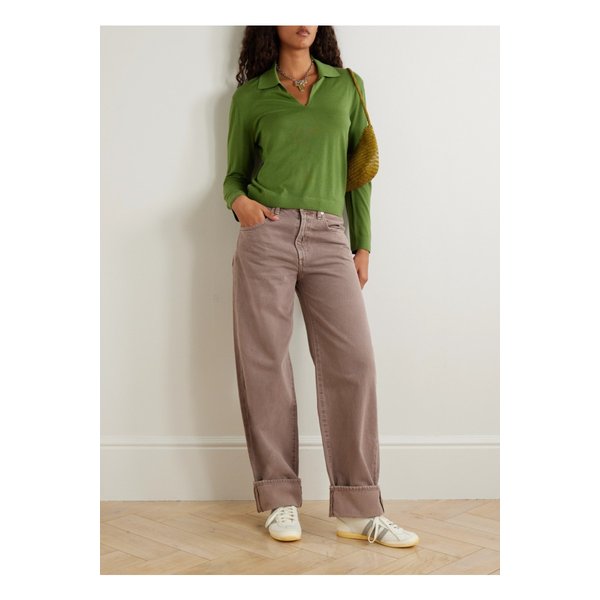 리셋 제임스 메리노 울 폴로 스웨터 그린 46376663162928883