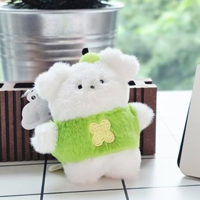 행운부적 플러피 인형키링 말티즈 강아지 인형 가방고리 백팩 키링 가방참장식