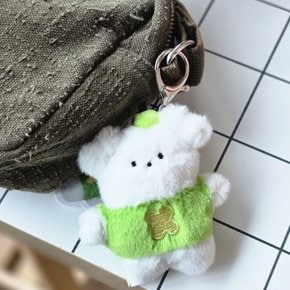 행운부적 플러피 인형키링 말티즈 강아지 인형 가방고리 백팩 키링 가방참장식