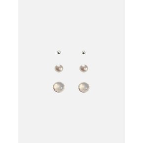 [Silver_3 SET] Silver Moon Earrings