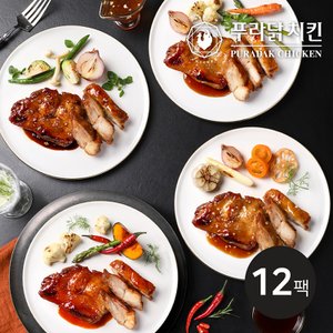 푸라닭치킨 [푸라닭] 닭다리살 스테이크 130g 4종 12팩