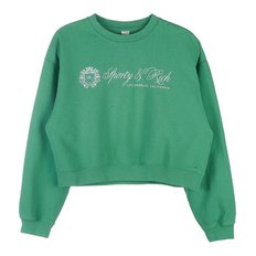 REGAL CROPPED CREWNECK VERDE WHITE 리갈 크롭 맨투맨