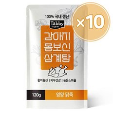 테비 강아지 몸보신 삼계탕 영양 닭죽 120g 10개입.테비