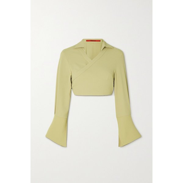 테베 마구구 크롭 크레이프 셔츠 오프 화이트 1647597303225878