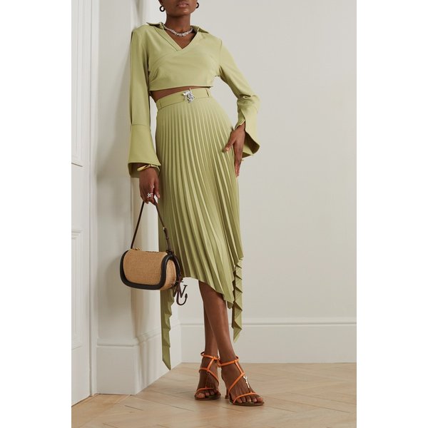 테베 마구구 크롭 크레이프 셔츠 오프 화이트 1647597303225878