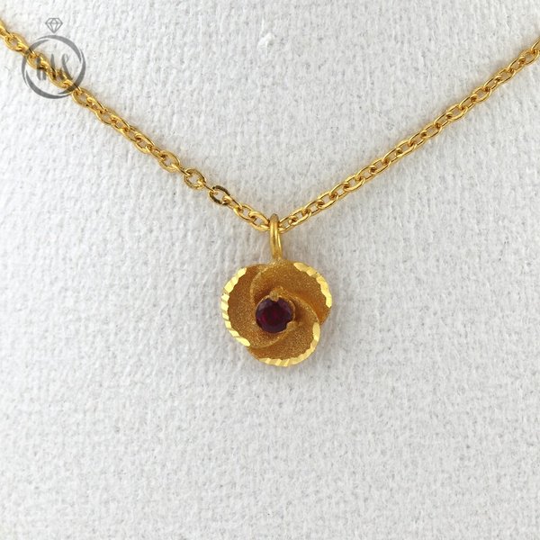 [가앤] 24k순금 큐 장미 체인 목걸이3.75g