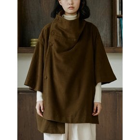 unisex cape coat camel