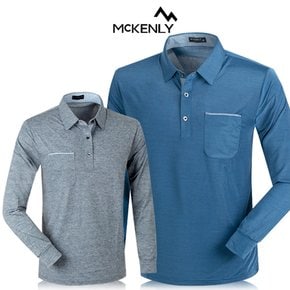 [MCKINLY]_맥킨리 남성 베이직 PK 긴팔 카라티셔츠 Model No_E2-0M110