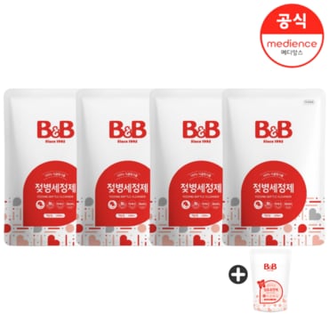 비앤비 젖병세정제(액상/리필) 500ml 4입 + 800ml 유연제 1입